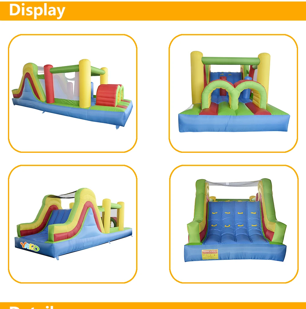 YARD Inflatable Bouncer Combo Slide Obstacle Course Jumping House Kids Trampoline Toys 11