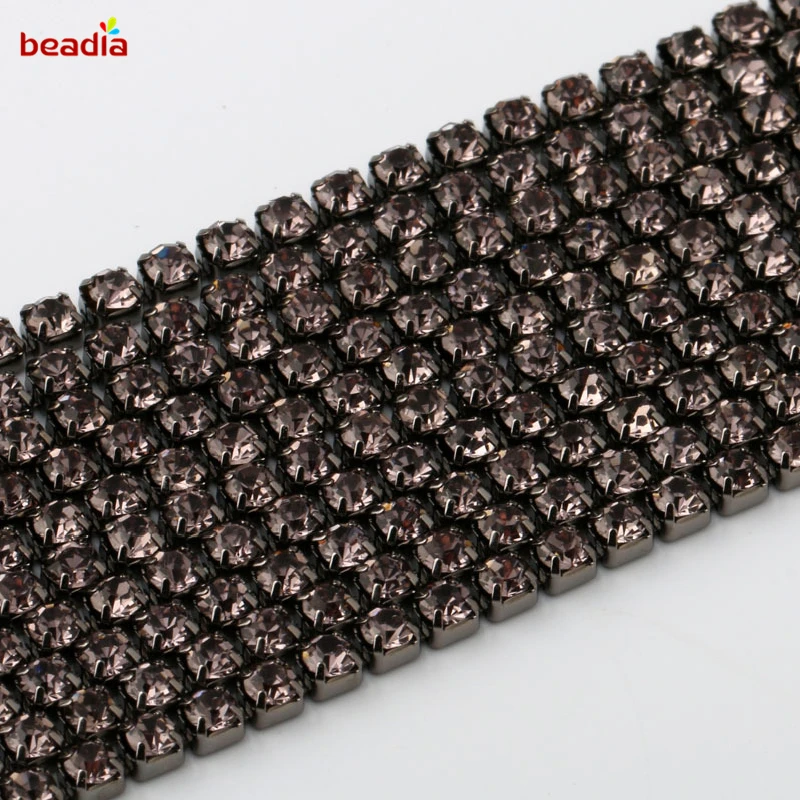 2/2.5/2.8/3mm Black Base High Density Flatback Light Grey Rhinestone Chain For Decor Craft Sewing Clothes Accessories
2/2.5/2.8/3mm Black Base High Density Flatback Light Grey Rhinestone Chain For Decor Craft Sewing Clothes Accessories