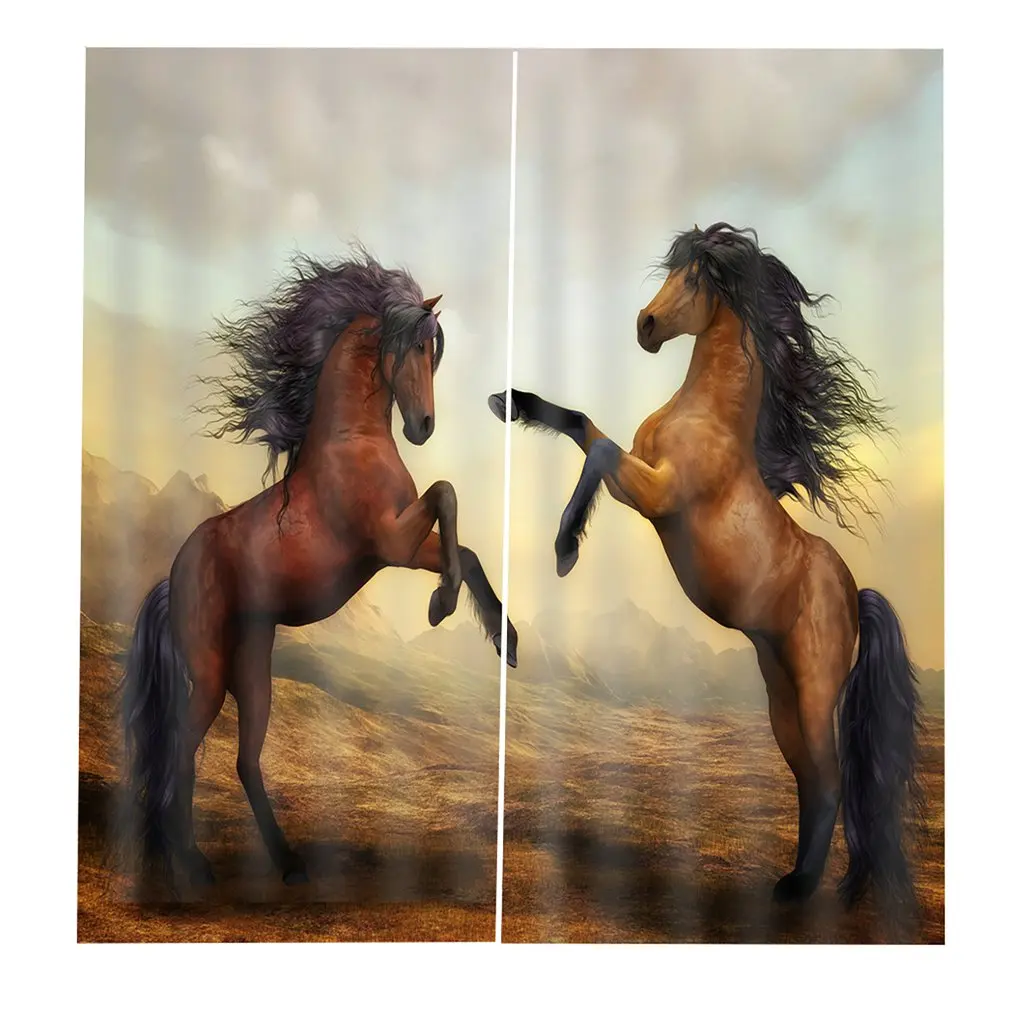 2pcs Cartoon Horse Blackout 3D Window Curtain Animal Cushion Curtain 170*200cm Modern Home Decoration
2pcs Cartoon Horse Blackout 3D Window Curtain Animal Cushion Curtain 170*200cm Modern Home Decoration