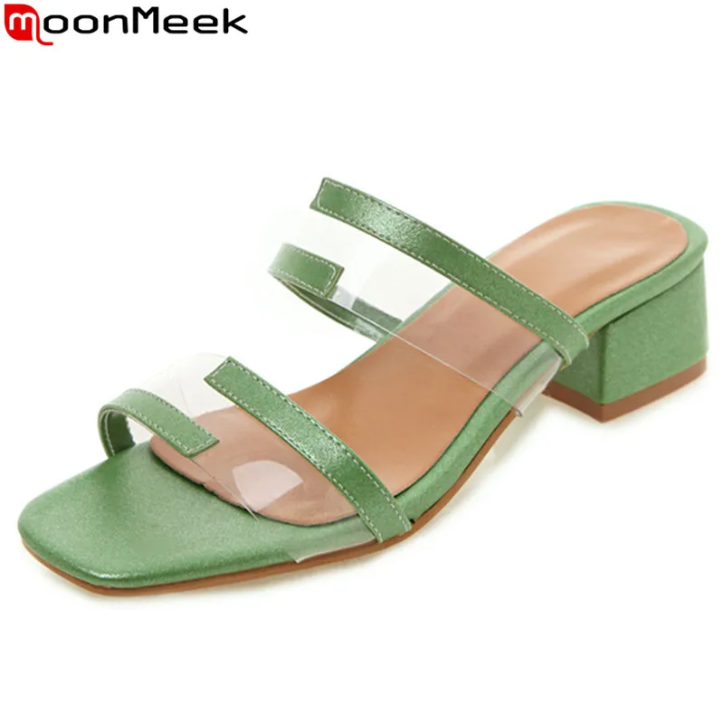 MoonMeek 2019 new summer slippers women square heels ladies shoes comfortable female shoes med heels women slippers big size
MoonMeek 2019 new summer slippers women square heels ladies shoes comfortable female shoes med heels women slippers big size
