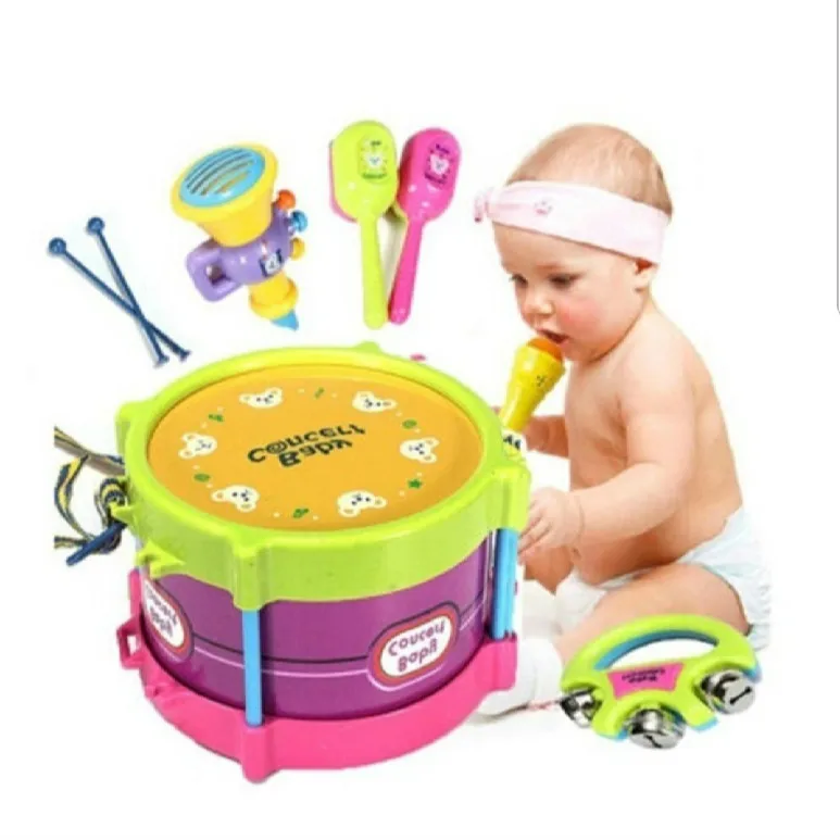 5PCS Fashion Kids Toy New Roll Drum Musical Instruments Band Kit Children Gift Set.
5PCS Fashion Kids Toy New Roll Drum Musical Instruments Band Kit Children Gift Set.