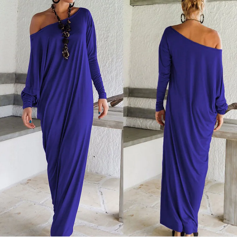 Summer Dress Muslim Women Loose Asymmetric Neck Solid Colored Beach Long Dress Elegant Robe Femme Spring Vestido De Mujer W1041
Summer Dress Muslim Women Loose Asymmetric Neck Solid Colored Beach Long Dress Elegant Robe Femme Spring Vestido De Mujer W1041