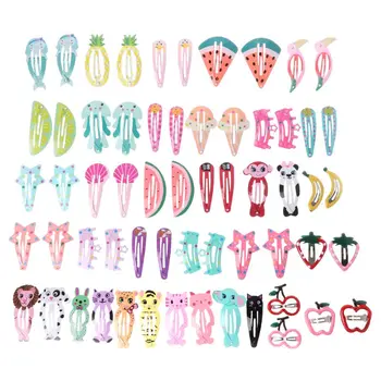 60 Pcs/Set Lovely Hair Clip Headwear BB Clips Fashion Gifts Hair Accessories Enamel Fruits Cute Animal Star Floral Print
60 Pcs/Set Lovely Hair Clip Headwear BB Clips Fashion Gifts Hair Accessories Enamel Fruits Cute Animal Star Floral Print