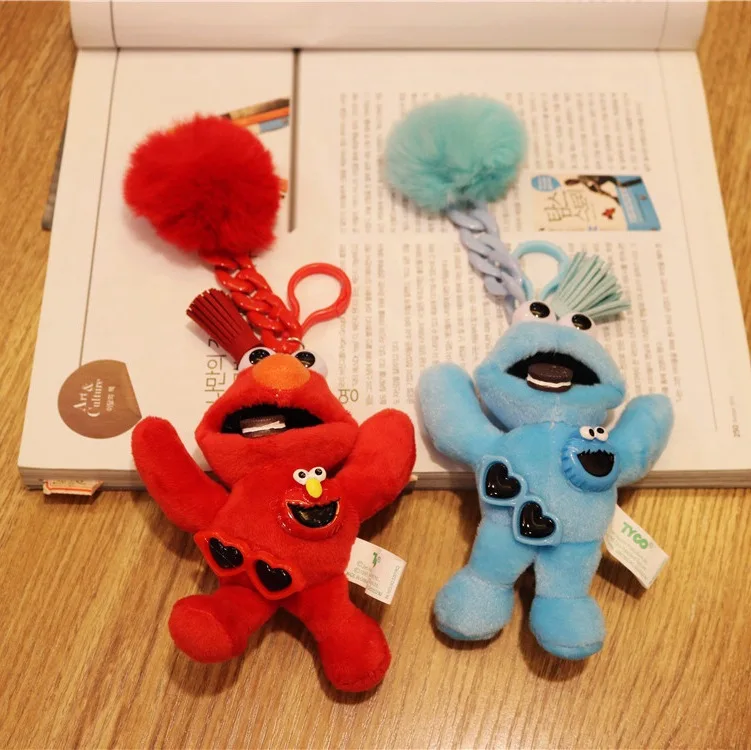 Sesame Street Key Chains Girl Korean cute cartoon red /blue plush doll bag hanging keyring hair ball pendant 1pcs
Sesame Street Key Chains Girl Korean cute cartoon red /blue plush doll bag hanging keyring hair ball pendant 1pcs