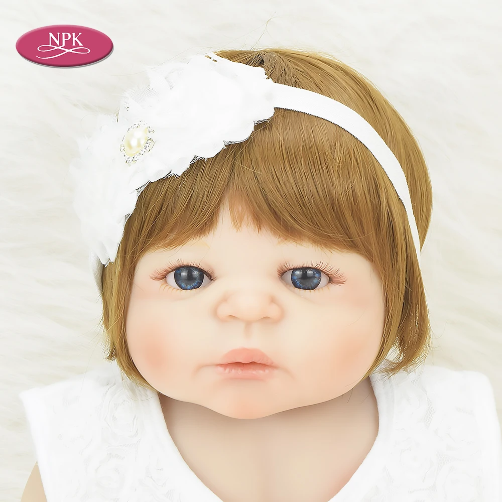 NPK настоящая 57 см силиконовая кукла для новорожденных девочек Реалистичная