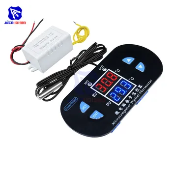 DK-W1308 12V 110V 220V Thermometer Dual LED Digit Tube Display Adjustable Temperature Controller Thermostat NTC 10K Sensor Probe
DK-W1308 12V 110V 220V Thermometer Dual LED Digit Tube Display Adjustable Temperature Controller Thermostat NTC 10K Sensor Probe