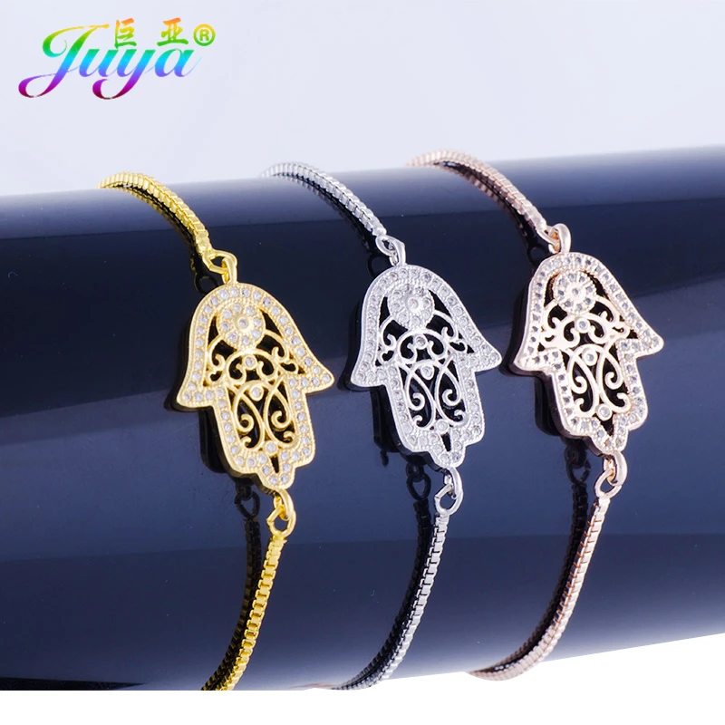 Jewelry Making Supplie For Copper Bracelet Micro Pave Cubic Zirconia Hamsa Hand Connector Bracelet For Women Men Wholesale
Jewelry Making Supplie For Copper Bracelet Micro Pave Cubic Zirconia Hamsa Hand Connector Bracelet For Women Men Wholesale