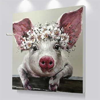 Nordic style oil paintings handmade Cute Pig Animal Oil Painting Wall Art Canvas Poster Baby Room home Decoration Pictures Art
Nordic style oil paintings handmade Cute Pig Animal Oil Painting Wall Art Canvas Poster Baby Room home Decoration Pictures Art