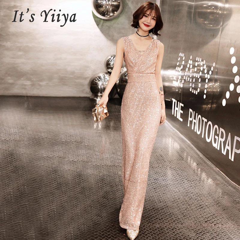 Evening Dresses Sexy Backless V-neck Robe De Soiree Plus Size Long 2019 Sequin Women Party Dress Sleeveless Prom Dress E559
Evening Dresses Sexy Backless V-neck Robe De Soiree Plus Size Long 2019 Sequin Women Party Dress Sleeveless Prom Dress E559