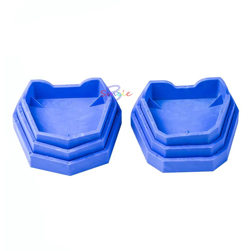 New 6pcs/Set Dental Lab Former Base Molds With Notches Rubber Former Base Molds Tool Tray Blue Dental Lab Plaster Model
New 6pcs/Set Dental Lab Former Base Molds With Notches Rubber Former Base Molds Tool Tray Blue Dental Lab Plaster Model
