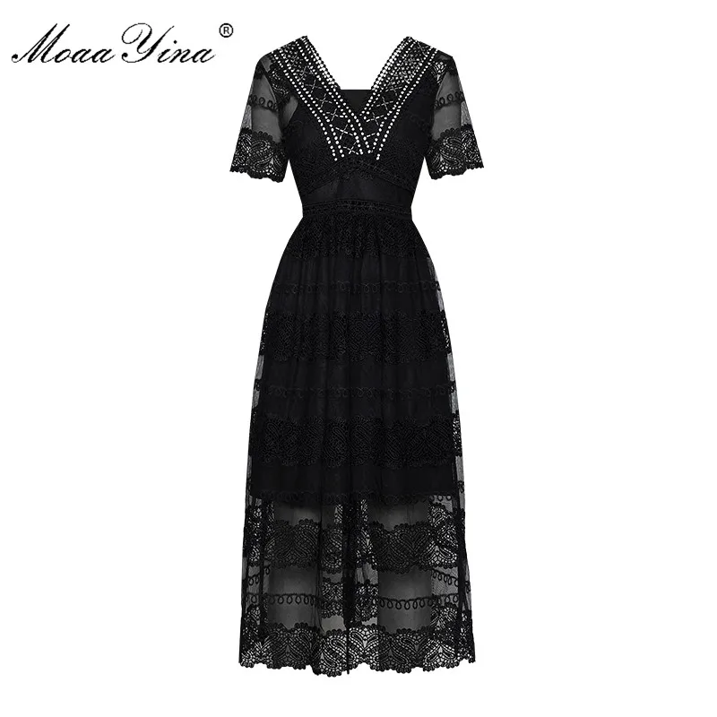 MoaaYina Fashion Designer Runway dress Spring Summer Women Dress Short sleeve V-neck Beading Crystal Sexy Elegant Dresses
MoaaYina Fashion Designer Runway dress Spring Summer Women Dress Short sleeve V-neck Beading Crystal Sexy Elegant Dresses