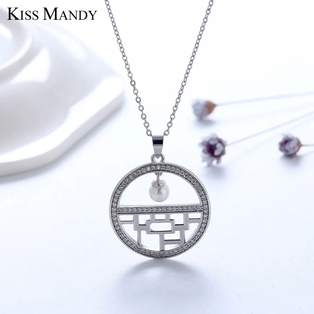 Kiss Mandy Necklace For Women China Flower Window Pattern Hollowed With Genuine Pearl AAA CZ Female Wedding Party Jewelry KON152
Kiss Mandy Necklace For Women China Flower Window Pattern Hollowed With Genuine Pearl AAA CZ Female Wedding Party Jewelry KON152