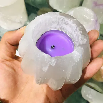 Natural selenite tower candle base gemstone candlestick dispel negative energy healing crystal stones for decoration
Natural selenite tower candle base gemstone candlestick dispel negative energy healing crystal stones for decoration