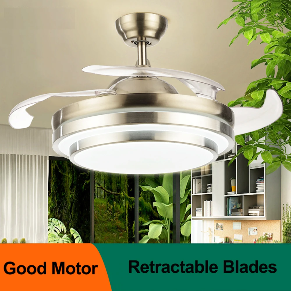 BSOD LED Ceiling Fan Lamp AC110V 220V 42inch 4 Retractable ABS Blades 65W Copper Motor Silent with Remote Controller
BSOD LED Ceiling Fan Lamp AC110V 220V 42inch 4 Retractable ABS Blades 65W Copper Motor Silent with Remote Controller