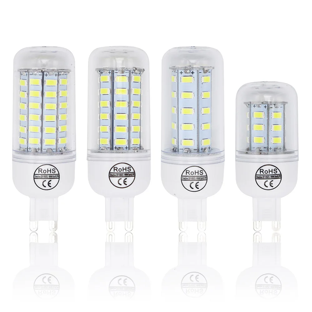 

7W 12W 15W 20W Bombillas LED Bulb SMD 5730 lamparas G9 LED Light 24 36 48 56 69 72 LEDs Lampada 220V Lamp Ampoule Candle Luz