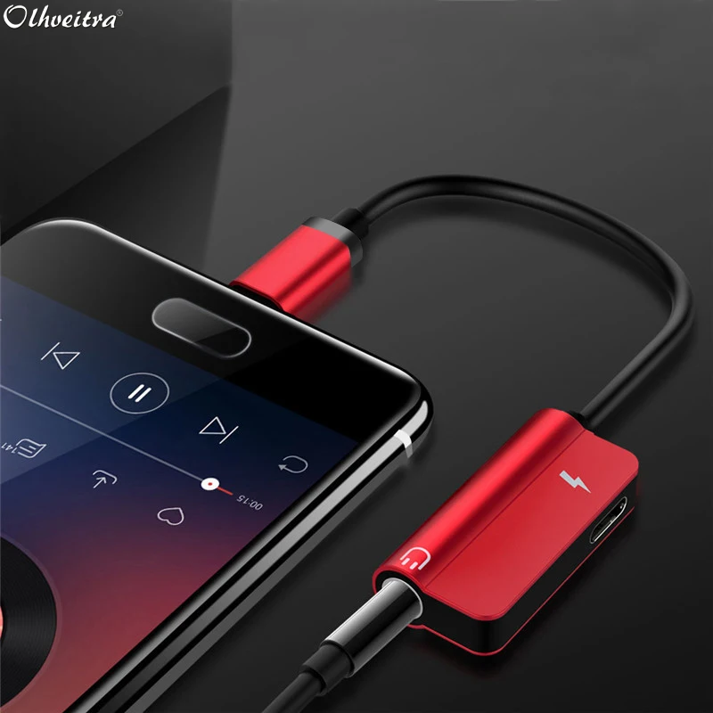Olhveitra USB C аудио кабель Зарядное устройство 2 в 1 Тип до 3 5 мм Jack Aux Наушники Xiaomi mi 9
