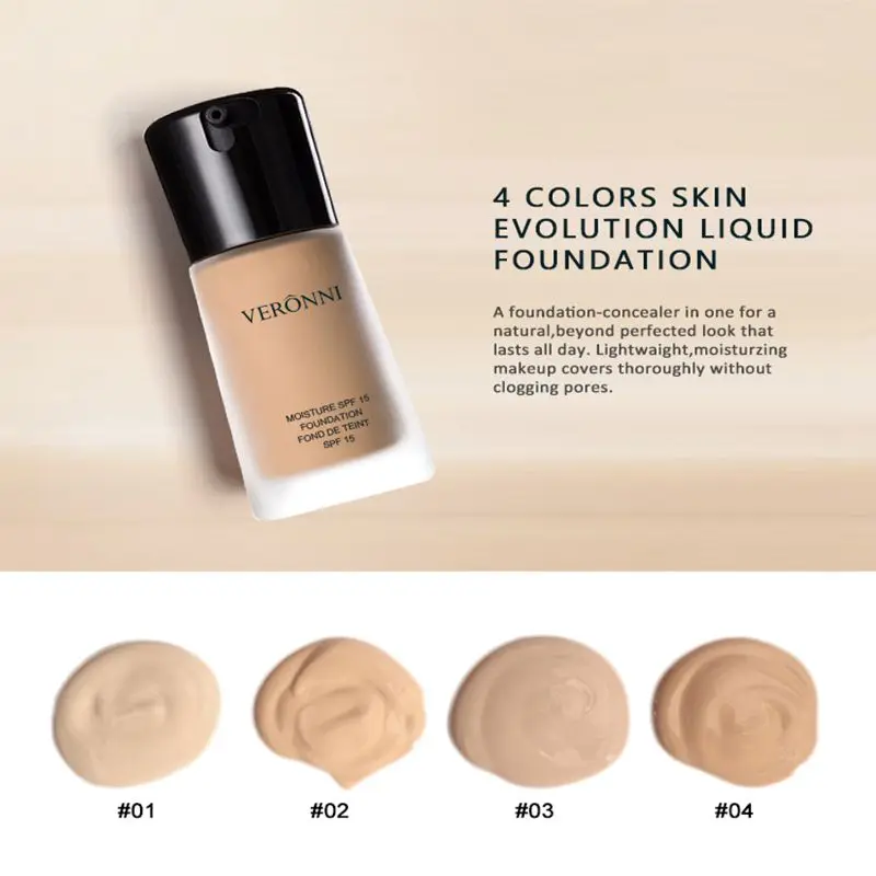 VERONNI Beauty Foundation Soft Makeup Matte Long Wear Oil Control Concealer Liquid Foundation Cream Fashion Womens Makeup
VERONNI Beauty Foundation Soft Makeup Matte Long Wear Oil Control Concealer Liquid Foundation Cream Fashion Womens Makeup