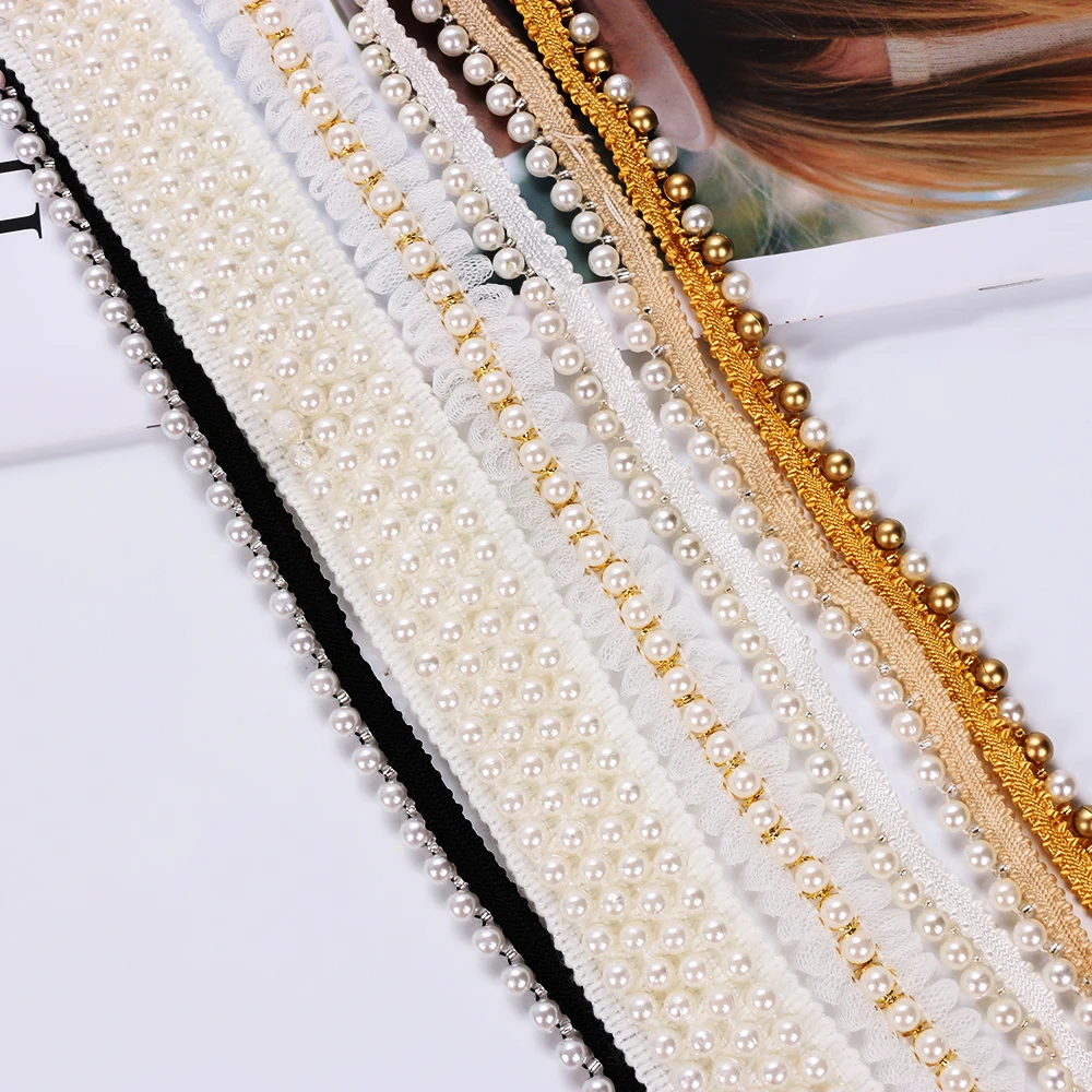NEW 1 yard Handmade DIY Vintage Pearl Beaded Embroidered Lace Trim Ribbon Fabric Costume Dress Sewing Supplies Craft
NEW 1 yard Handmade DIY Vintage Pearl Beaded Embroidered Lace Trim Ribbon Fabric Costume Dress Sewing Supplies Craft