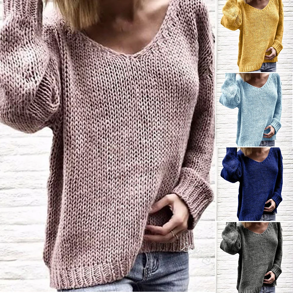 NIBESSER 2019 V-neck Knitted Women Sweater Spring Autumn Loose Sweater Fashion Solid Color Knitted Women Pullovers Plus Size 3XL
NIBESSER 2019 V-neck Knitted Women Sweater Spring Autumn Loose Sweater Fashion Solid Color Knitted Women Pullovers Plus Size 3XL