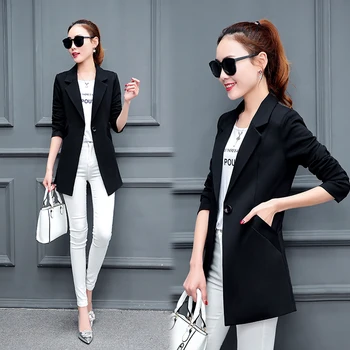 new female suit in the spring and autumn long dresses. All-match women Suit Jacket Size slim slim tide
new female suit in the spring and autumn long dresses. All-match women Suit Jacket Size slim slim tide