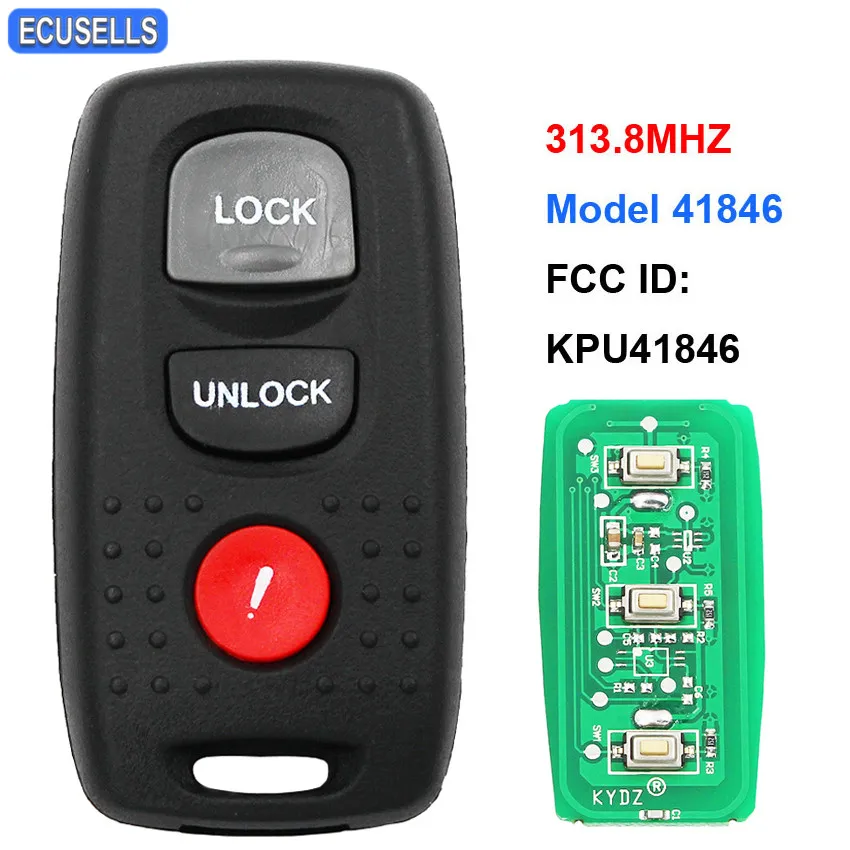 3 Button Remote Smart Car Key Fob 313.8MHZ for Mazda 3 2004-2008 for Mazda 6 2003 2004 2005 FCC ID: KPU41846 Model: 41846
3 Button Remote Smart Car Key Fob 313.8MHZ for Mazda 3 2004-2008 for Mazda 6 2003 2004 2005 FCC ID: KPU41846 Model: 41846