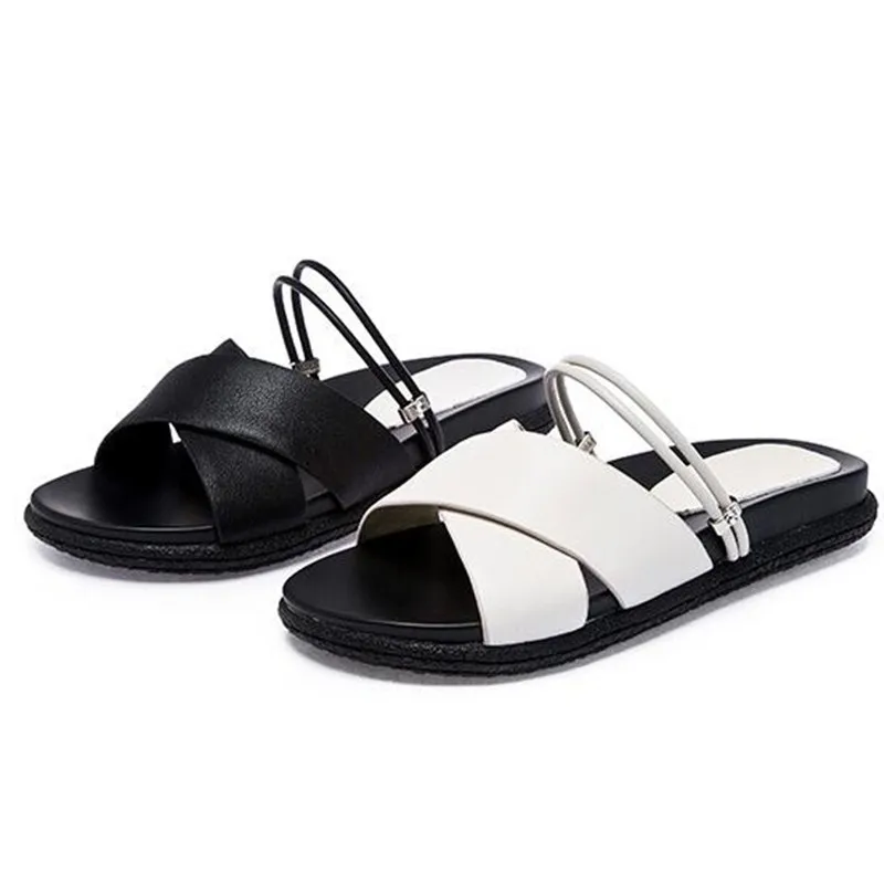A Pair of Shoes Two Wearing Methods 2019 New Summer Sandals Slipper Women Shoes Casual Flat Comfort Soft Genuine Leather Sandals
A Pair of Shoes Two Wearing Methods 2019 New Summer Sandals Slipper Women Shoes Casual Flat Comfort Soft Genuine Leather Sandals