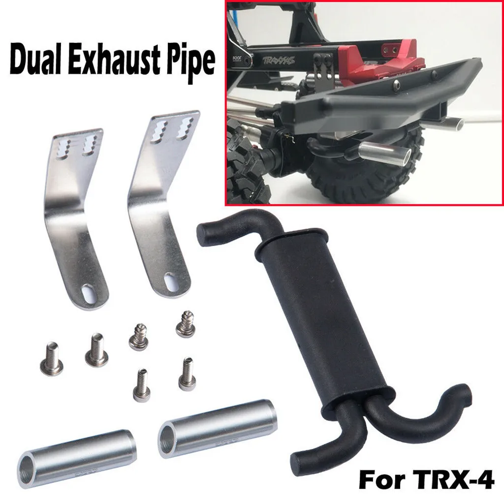 Simulation Dual Exhaust Pipe For 1/10 TRAXXAS TRX-4 RC Crawler Upgrade Part High Quality RC Car Parts toys for children
Simulation Dual Exhaust Pipe For 1/10 TRAXXAS TRX-4 RC Crawler Upgrade Part High Quality RC Car Parts toys for children
