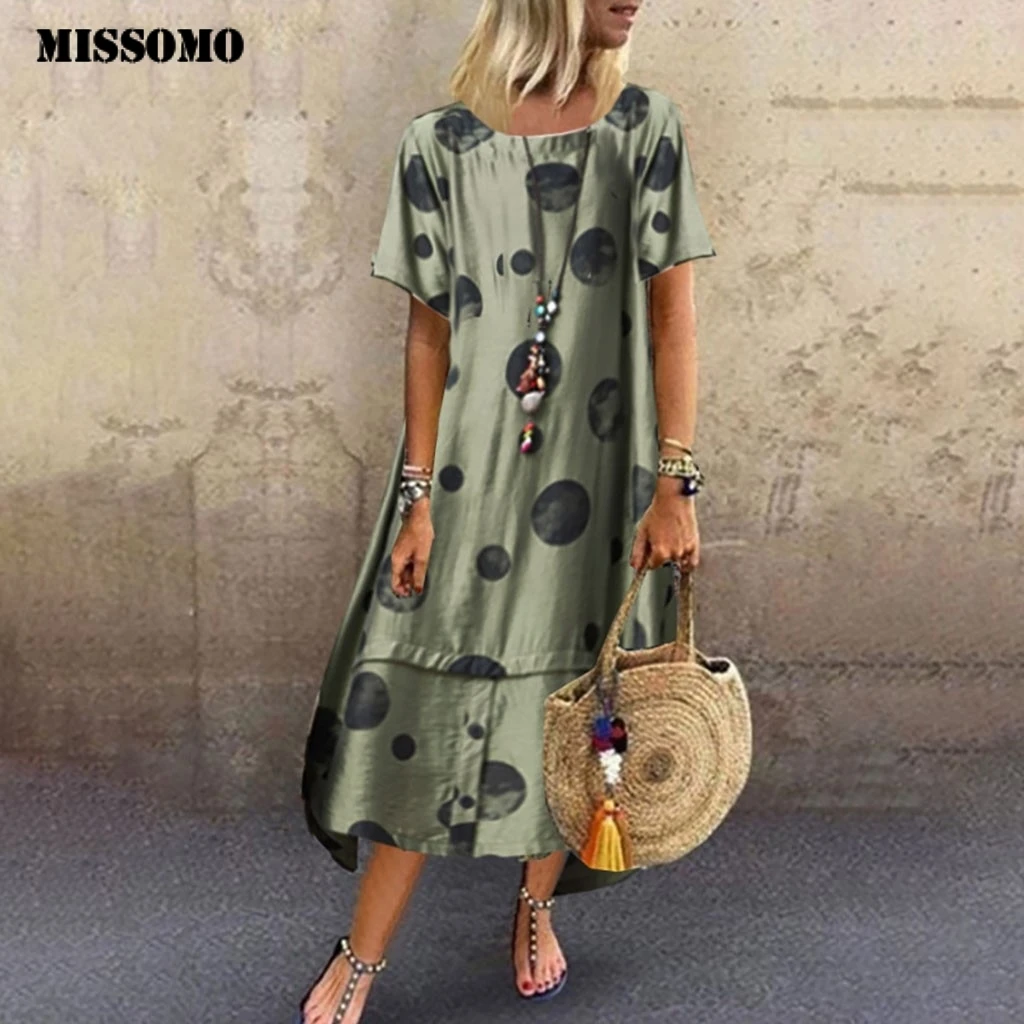 MISSOMO Vintage maxi Dress Women Summer Casual Polka Dot Print Short Sleeve Long maxi Dress vestidos clothes girls summer dress
MISSOMO Vintage maxi Dress Women Summer Casual Polka Dot Print Short Sleeve Long maxi Dress vestidos clothes girls summer dress