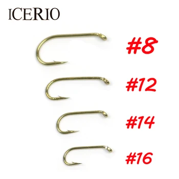 ICERIO 100PCS Fly Fishing Wet Fly Nymphs and Streamers Hook. Down eye. 2X Long. Model Perfect Bend, Bronze. Fly Tying Material
ICERIO 100PCS Fly Fishing Wet Fly Nymphs and Streamers Hook. Down eye. 2X Long. Model Perfect Bend, Bronze. Fly Tying Material