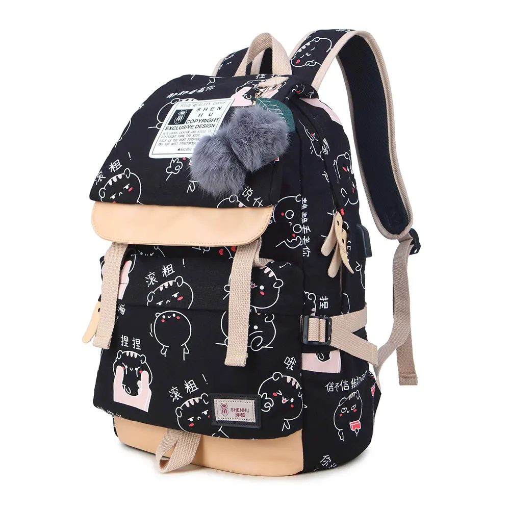 Cute Fashion Printing Womens Backpack Waterproof Breathable USB Bookbag Multi-function Casual Wear-resistant Computer Bag
Cute Fashion Printing Womens Backpack Waterproof Breathable USB Bookbag Multi-function Casual Wear-resistant Computer Bag