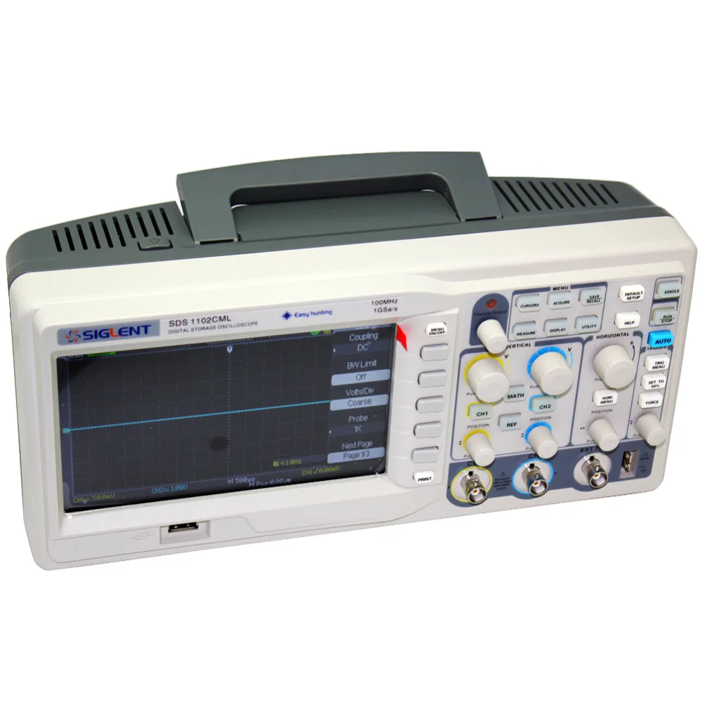 Siglent SDS1102CML wide-screen 7" Oscilloscope + 6 digs counter 100MHz 1GSa/s 2M
Siglent SDS1102CML wide-screen 7" Oscilloscope + 6 digs counter 100MHz 1GSa/s 2M