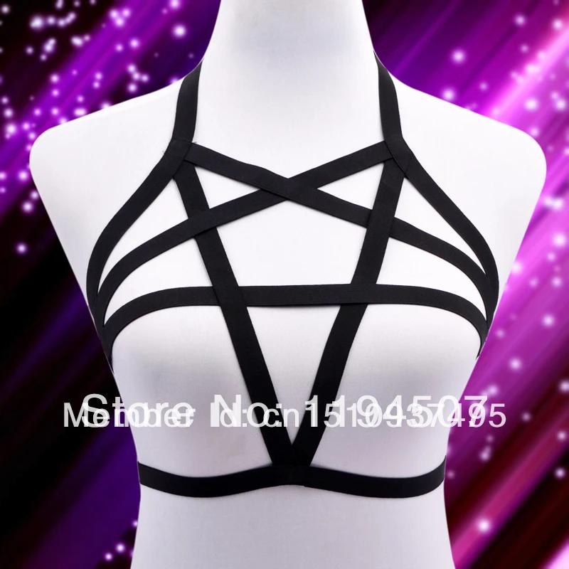 New WholesaleFree Shipping Gothic Pentagram Harness - Body Cage Bondage The Star, Satin Elastic Harness
New WholesaleFree Shipping Gothic Pentagram Harness - Body Cage Bondage The Star, Satin Elastic Harness