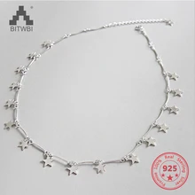 925 Sterling Silver Chain Necklaces Stars Pendants&Necklaces Fashion Concise Clavicle Short Chain Jewelry for Women Girl Gift
925 Sterling Silver Chain Necklaces Stars Pendants&Necklaces Fashion Concise Clavicle Short Chain Jewelry for Women Girl Gift