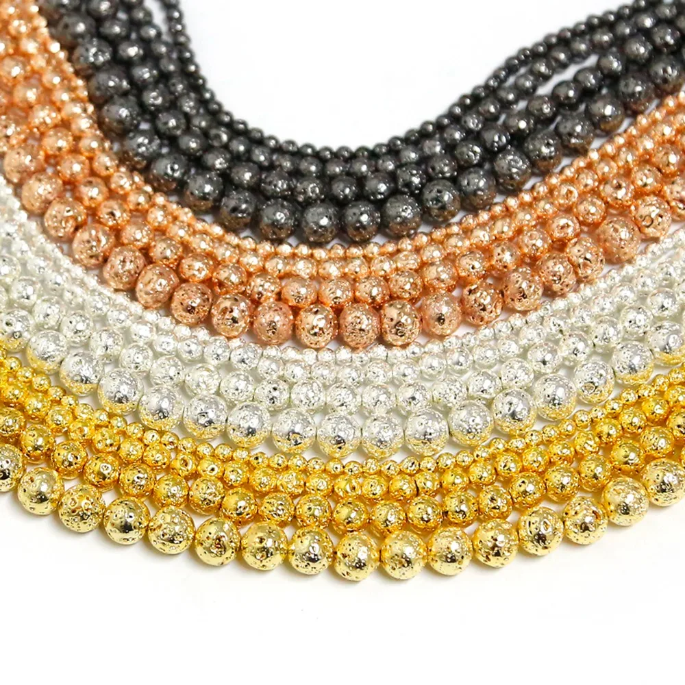 Natural Stone Beads 4/6/8/10mm Rose Gold Silver Black Lava Hematite Beads Round Beads For Jewelry Making DIY Bracelet Necklace
Natural Stone Beads 4/6/8/10mm Rose Gold Silver Black Lava Hematite Beads Round Beads For Jewelry Making DIY Bracelet Necklace