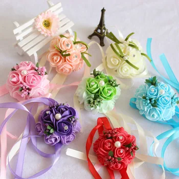 Artificial Rose Wrist Bride Flowers For Bridal Bridesmaid Sisters Hand Flowers Rose Corsage Prom Wedding Party Decoration
Artificial Rose Wrist Bride Flowers For Bridal Bridesmaid Sisters Hand Flowers Rose Corsage Prom Wedding Party Decoration