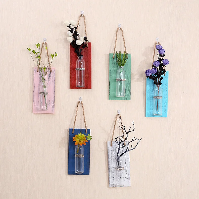 Органайзер креативные горшечные растения декор стен для дома деревянные товары