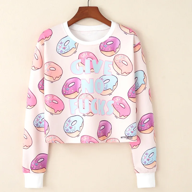 Autumn Harajuku Women sweatshirts letter donut ladies fashion long sleeved sweatershirts printing
Autumn Harajuku Women sweatshirts letter donut ladies fashion long sleeved sweatershirts printing