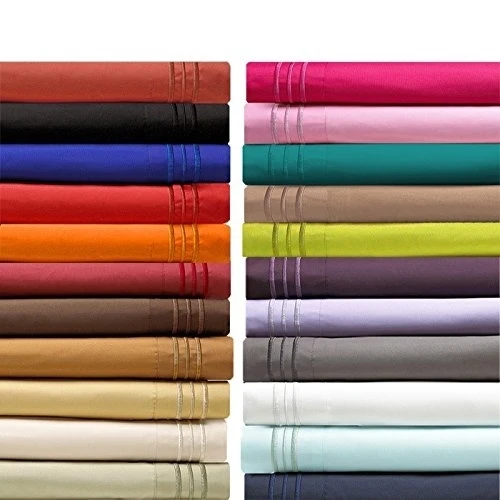 Elegant Comfort 1500 Series Wrinkle Resistant Egyptian Quality Hypoallergenic Ultra Soft Luxury 4-Piece Bed Sheet Set, Queen, White (3)