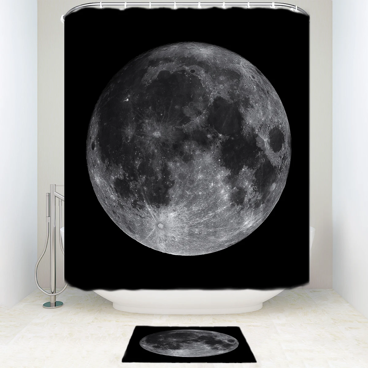 Memory Home Moon Black Shower Curtain Set Polyester Fabric Waterproof Home Doormat Bathroom Decor Curtains Mat
Memory Home Moon Black Shower Curtain Set Polyester Fabric Waterproof Home Doormat Bathroom Decor Curtains Mat