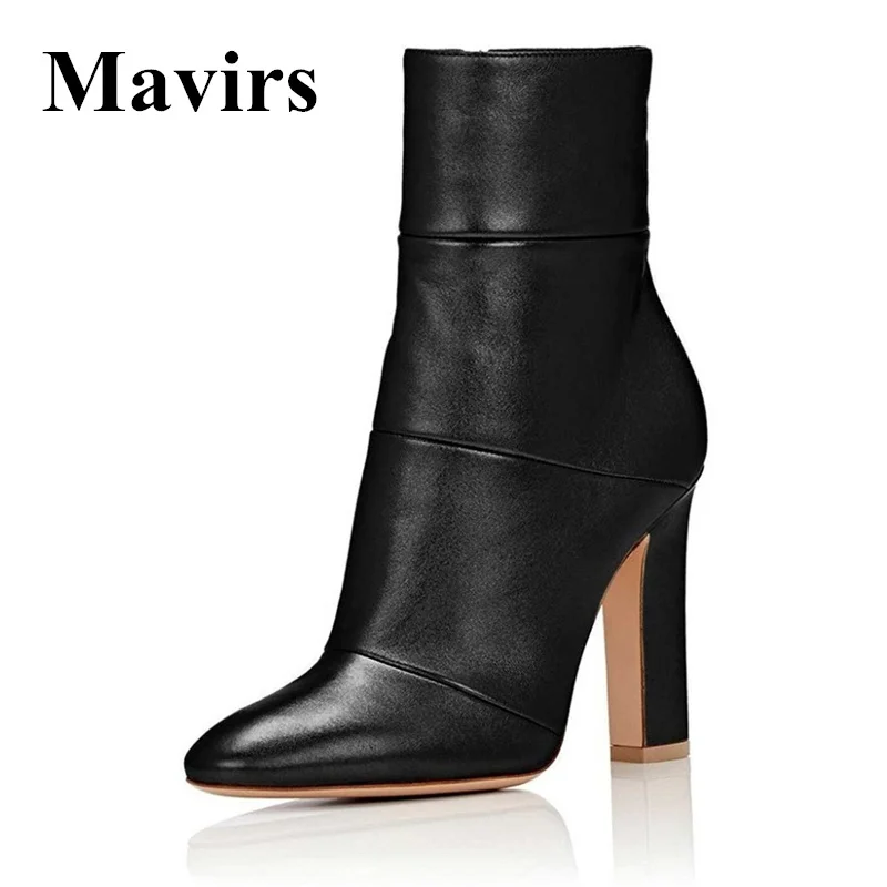 Mavirs Brand Women Ankle Boots 2018 Pointed Toe Matt 4.75 Inches Chunky High Heels Black Gray Gold White Shoes US Size 5-15
Mavirs Brand Women Ankle Boots 2018 Pointed Toe Matt 4.75 Inches Chunky High Heels Black Gray Gold White Shoes US Size 5-15