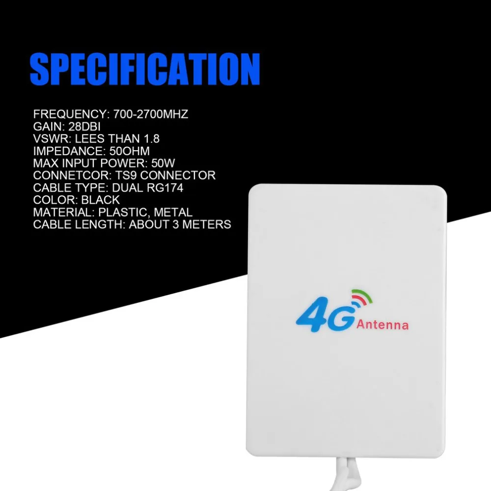 3m Cable 3g 4g LTE Antenne High Gain for Huawei LTE Modem Router TS9 Connettore Waterproof Tape with Dual RG174 4G antenna
3m Cable 3g 4g LTE Antenne High Gain for Huawei LTE Modem Router TS9 Connettore Waterproof Tape with Dual RG174 4G antenna