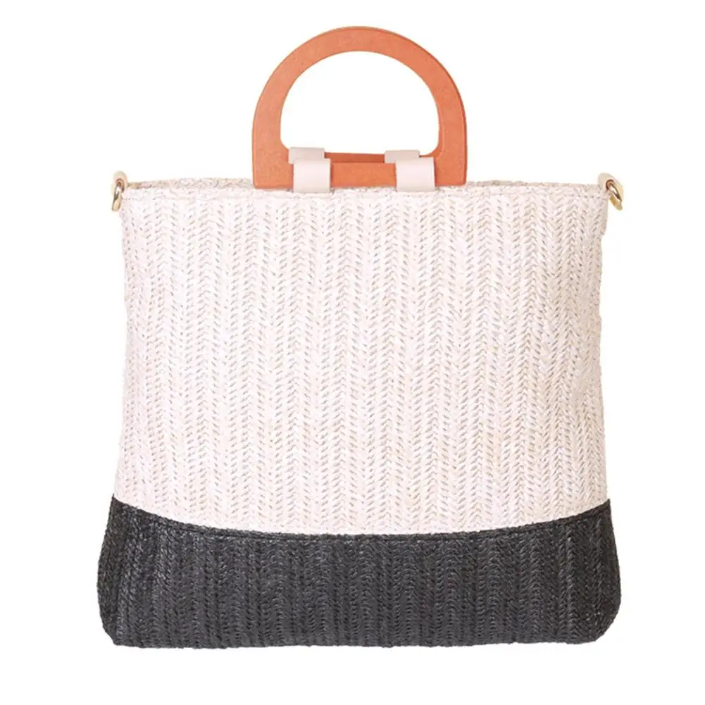 Women Straw Braided Hand Woven Handbag Casual Totes Fashion Large Capacity Tote Bag Bohemian Wood Ring Bags For Travel Beach Bag
Women Straw Braided Hand Woven Handbag Casual Totes Fashion Large Capacity Tote Bag Bohemian Wood Ring Bags For Travel Beach Bag