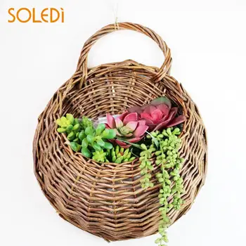 Wicker Rattan Flower Basket Handmade 23*18cm Vase Hanging Basket Planter Nest Vine Pot Container Wall Plant Decor
Wicker Rattan Flower Basket Handmade 23*18cm Vase Hanging Basket Planter Nest Vine Pot Container Wall Plant Decor