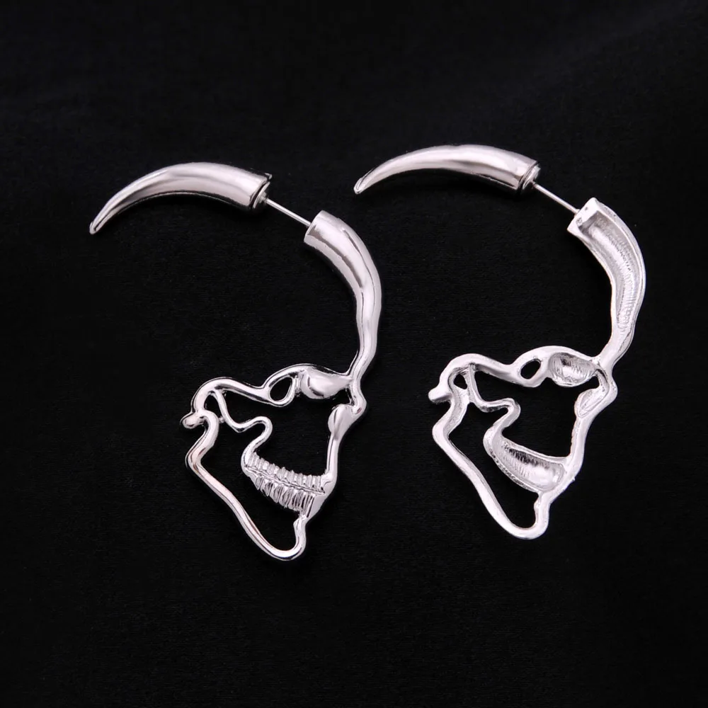 Crazy Feng New Steampunk Silver Color Skull Stud Earrings Vintage Retro Hollow Skeleton Piercing Ear Gothic Punk Jewelry
Crazy Feng New Steampunk Silver Color Skull Stud Earrings Vintage Retro Hollow Skeleton Piercing Ear Gothic Punk Jewelry
