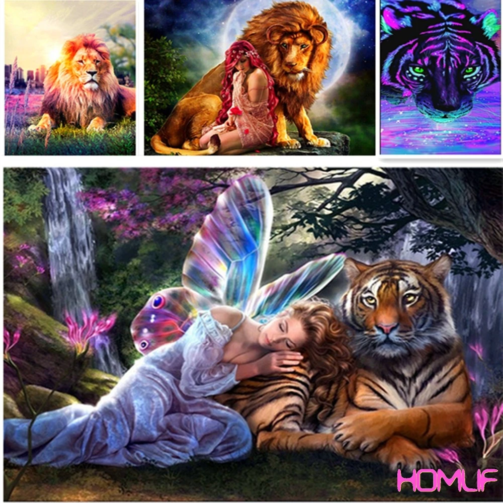 diamond embroidery Animal Leisurely Lion tiger diamond painting stitch cross diamond mosaic rhinestones pictures
diamond embroidery Animal Leisurely Lion tiger diamond painting stitch cross diamond mosaic rhinestones pictures