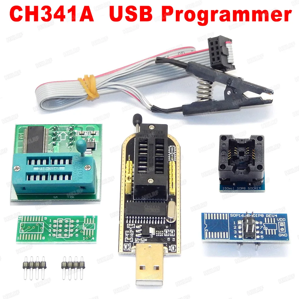CH341A 25 SPI Series 24 EEPROM Flash BIOS USB Programmer Router LCD Burner Board With SOP8 IC test Clip
CH341A 25 SPI Series 24 EEPROM Flash BIOS USB Programmer Router LCD Burner Board With SOP8 IC test Clip