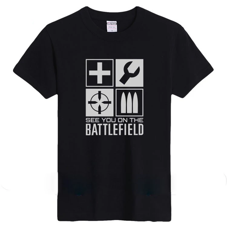 GAME BATTLEFIELD With short sleeves Personality pattern design T-shirt Pure cotton multicolor
GAME BATTLEFIELD With short sleeves Personality pattern design T-shirt Pure cotton multicolor
