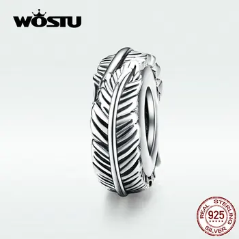 WOSTU S925 Feather Round Beads Fit Original Bracelet & Bangle Hot Fashion 925 Sterling Silver Beads For Women BKC1236
WOSTU S925 Feather Round Beads Fit Original Bracelet & Bangle Hot Fashion 925 Sterling Silver Beads For Women BKC1236