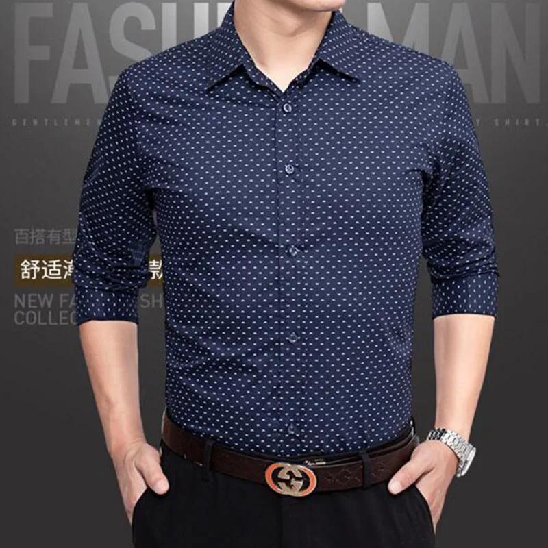 Men Single Breasted Polka Dot Printed Casual Shirts Camisa,Breathable Soft Fabric Comfortable Slim Fit Long Sleeve Shirts Cloth
Men Single Breasted Polka Dot Printed Casual Shirts Camisa,Breathable Soft Fabric Comfortable Slim Fit Long Sleeve Shirts Cloth