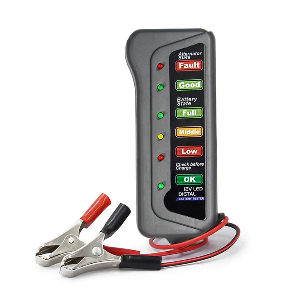 Adeeing 12V Automotive Car Battery Tester LED Digital Test Analyzer Auto System Analyzer Alternator Cranking Check with 6 LEDs
Adeeing 12V Automotive Car Battery Tester LED Digital Test Analyzer Auto System Analyzer Alternator Cranking Check with 6 LEDs
